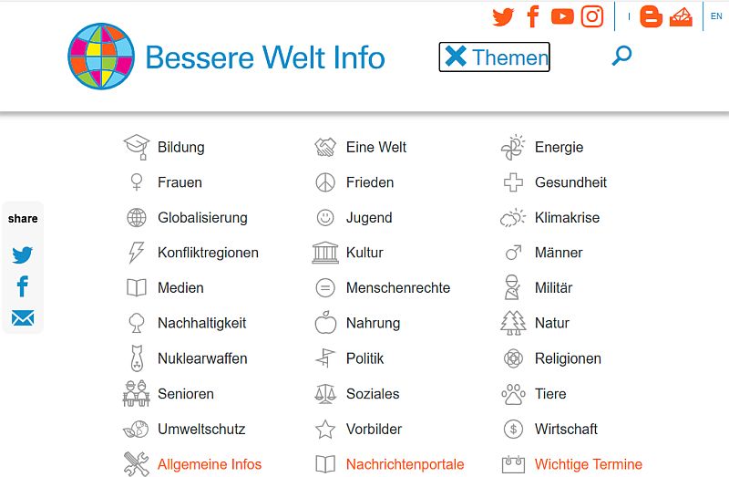 BessereWeltinfo screen