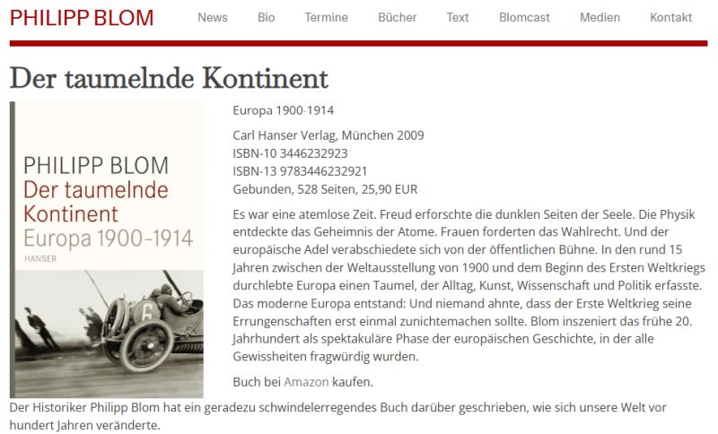 Blom Der taumelnde Kontinent