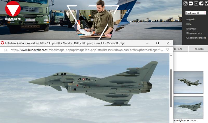 Bundesheer Eurofighter