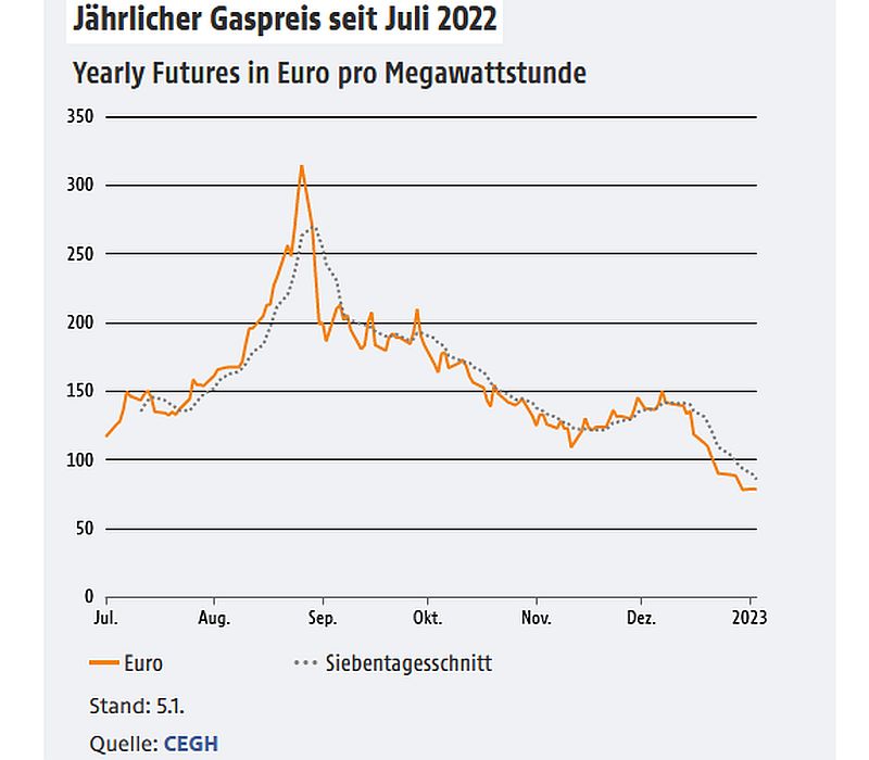 Gaspreis CEGH 2022