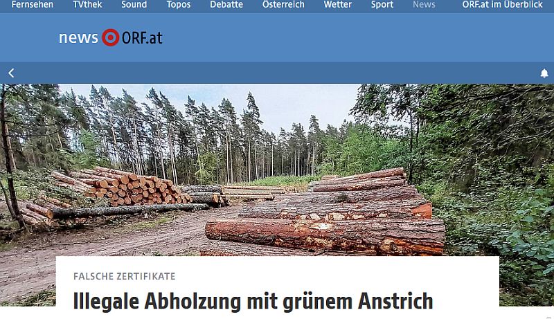 ORF Wald Abholzung