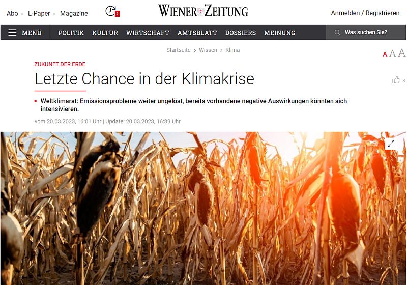 Screen Wr Zeitung IPCC 2023 03 20