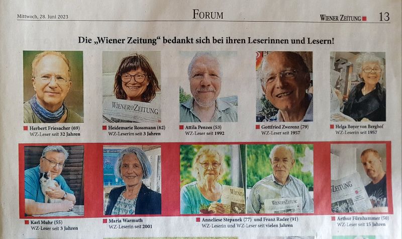 Wiener Zeitung Ende
